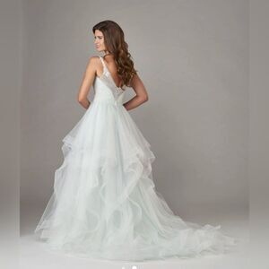 Bonny Nearly Newlywed prom White Sweetheart A-Line Wedding‎ Gown Poof